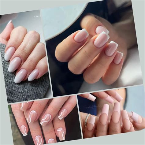 white and nude nails|50 Nude Nail Designs To Inspire Your Next Manicure .